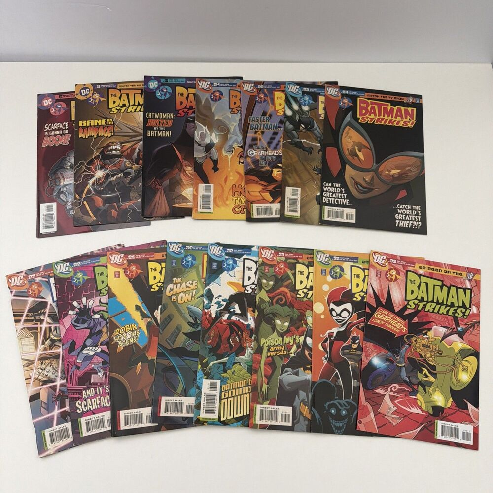 The Batman Strikes Lot of 15 DC Comics Harley Quinn Catwoman Bane Joker